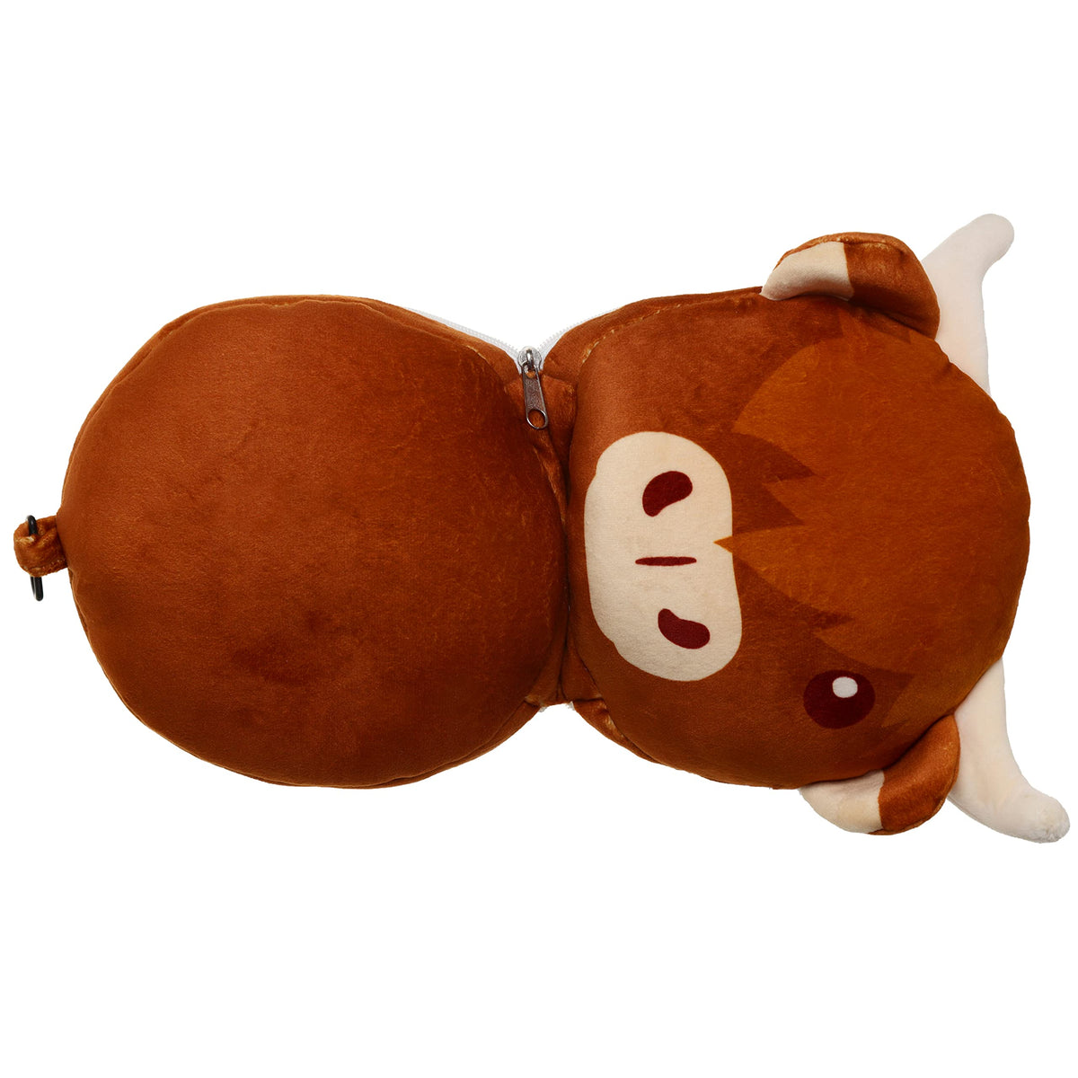 Relaxeazzz Highland Coo Round Plush Travel Pillow & Eye Mask