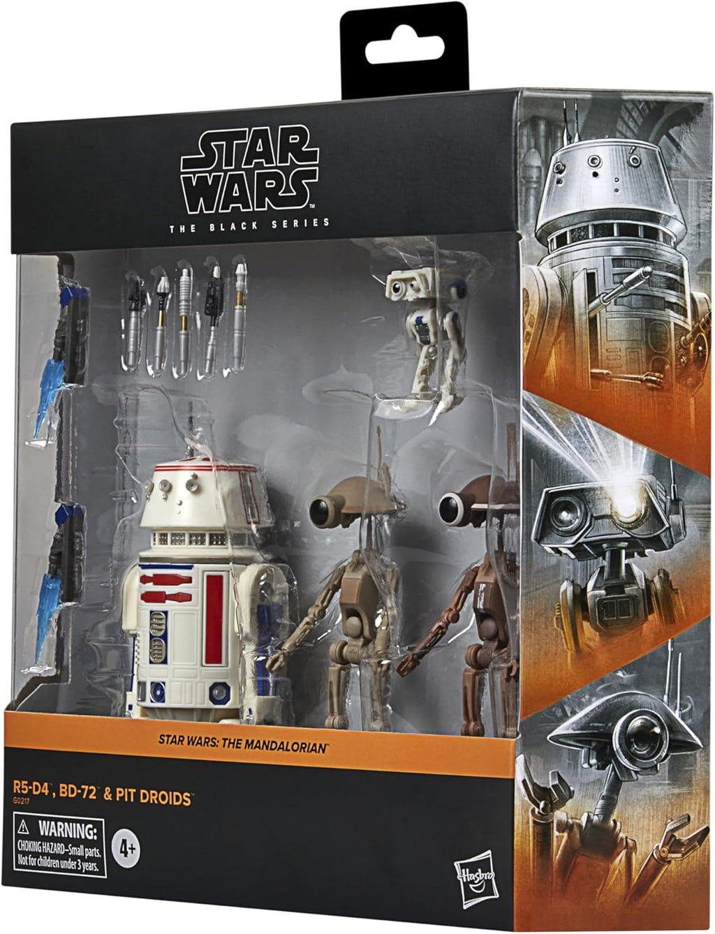 Hasbro Black Series Star Wars The Black Series R5-D4, BD-72 & Pit Droids, The Mandalorian Collectible 15-cm Action Figure 4-Pack