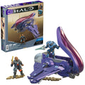 Mattel MEGA Halo The Series Vehicle Building Toys Set, Renegade Banshee Aircraft with 205 Pieces, 2 Micro Action Figures