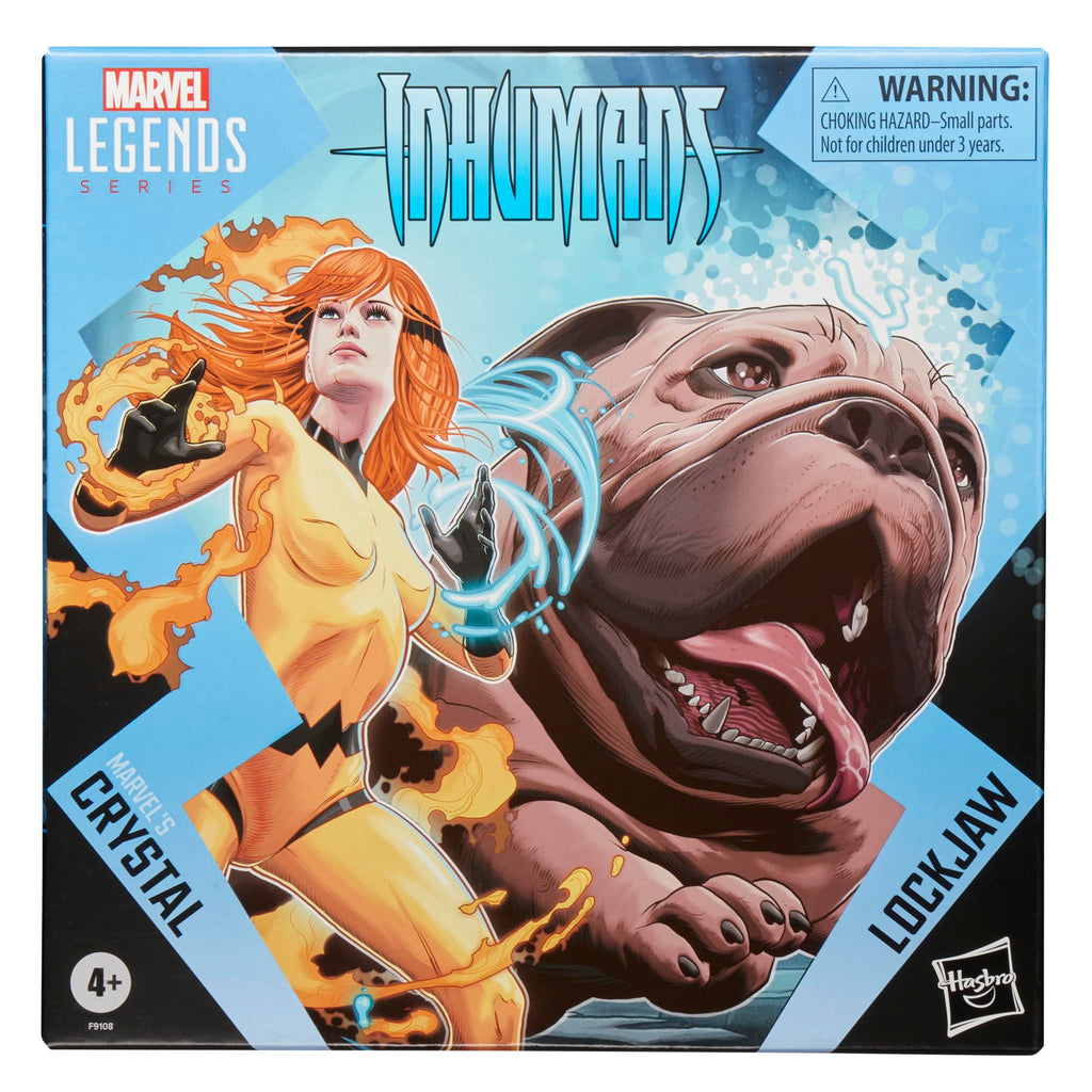 Hasbro Marvel Legends Series Crystal and Lockjaw, Deluxe Comics Collectible 6-Inch Action Figures