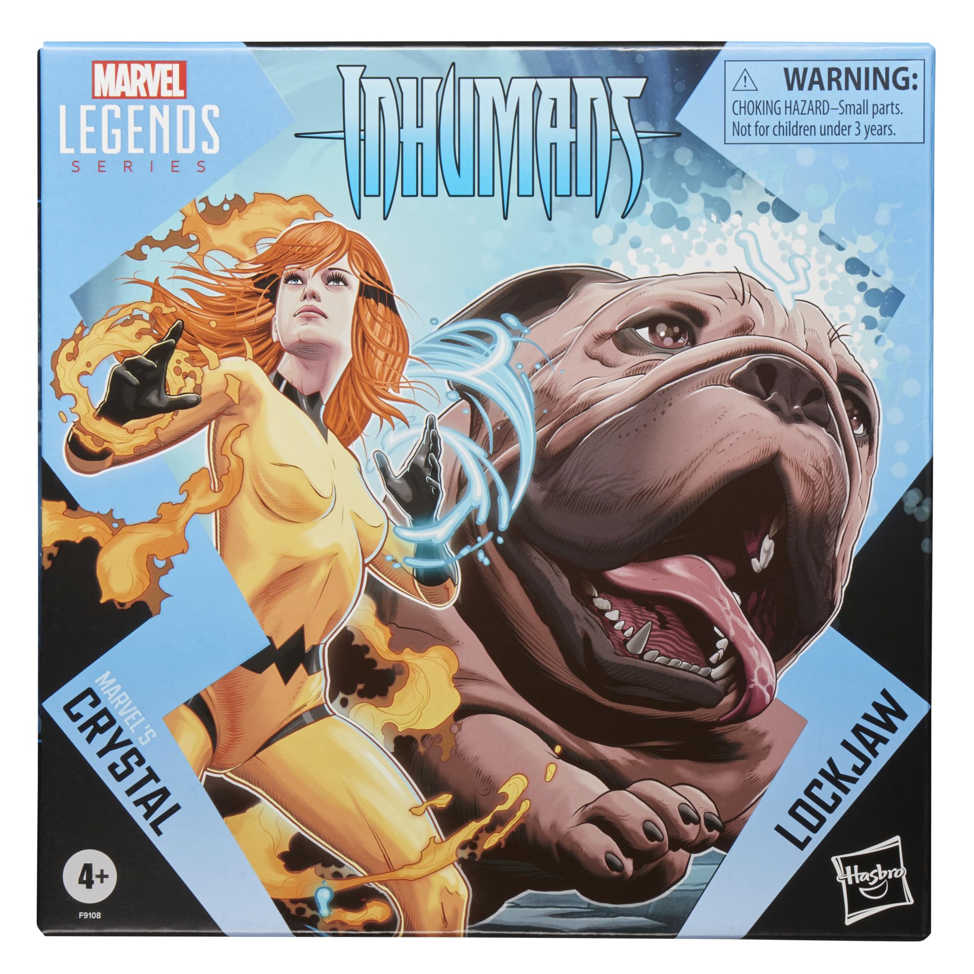 Hasbro Marvel Legends Series Crystal and Lockjaw, Deluxe Comics Collectible 6-Inch Action Figures