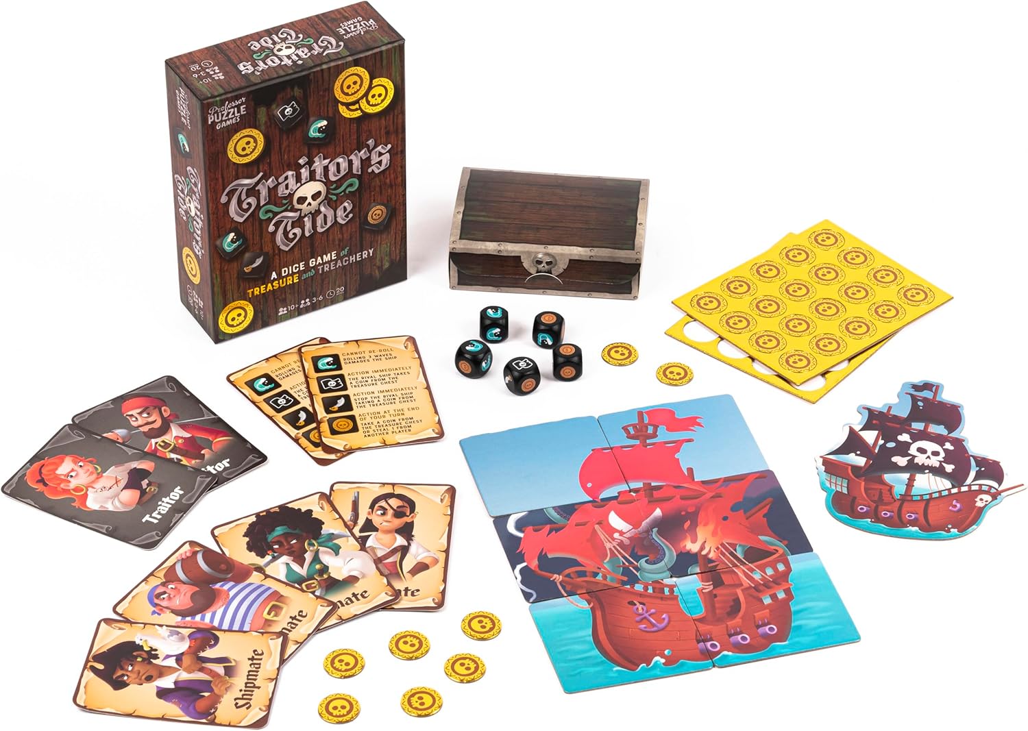Professor Puzzle Traitor's Tide Dice Party Game Professor PUZZLE