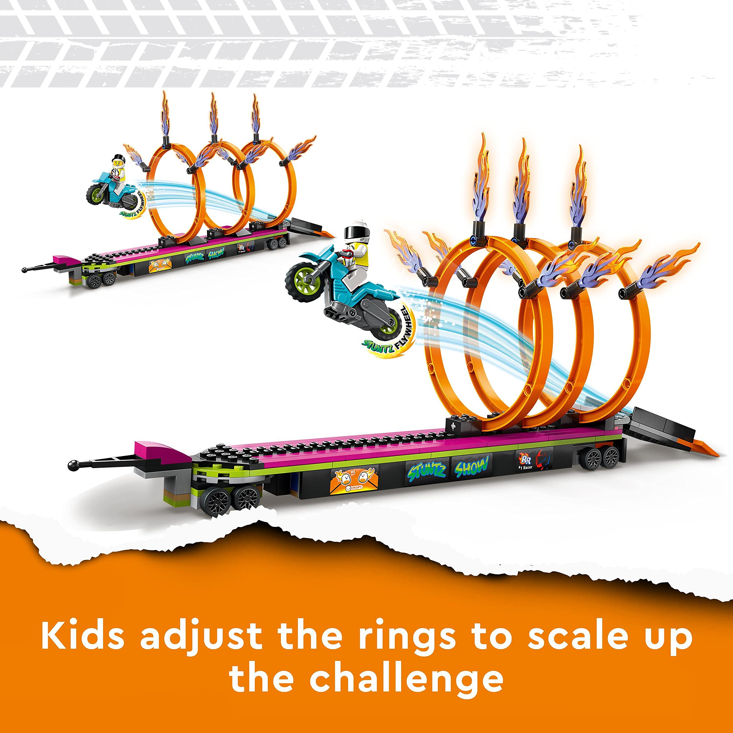 LEGO City Stuntz Stunt Truck & Ring of Fire Challenge 60357