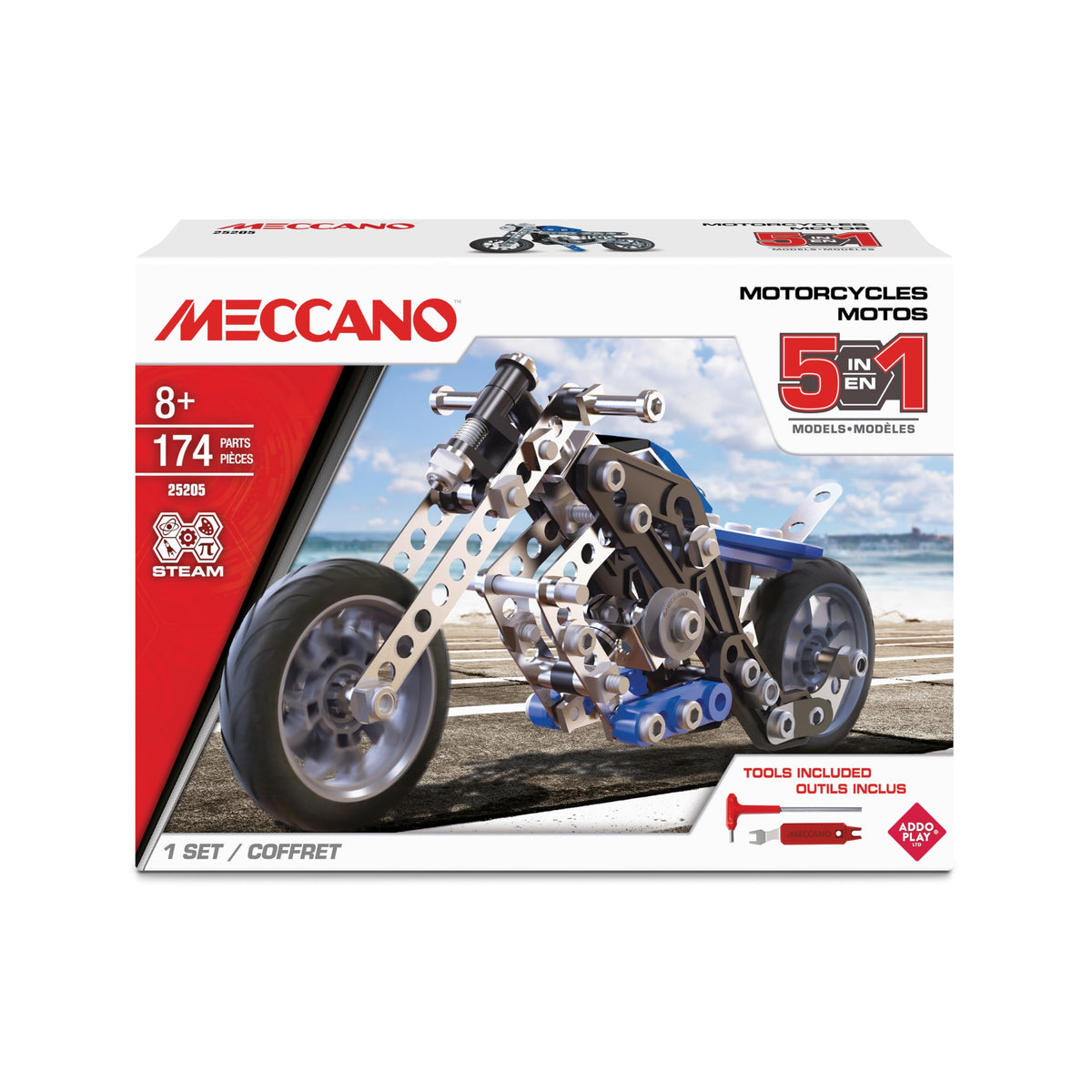 Spin Master Meccano 5-in-1 Motorcycles Construction Set