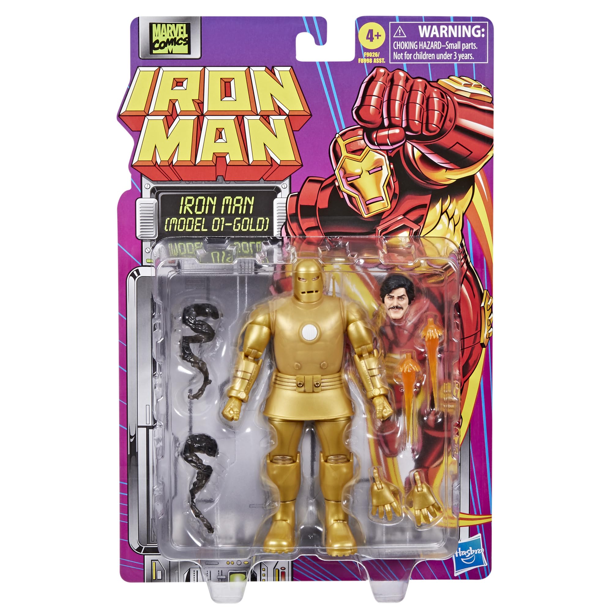 Hasbro Marvel Legends Series Iron Man (Model 01 - Gold)/ Count Nerfaria/Whiplash Comics Action Figure