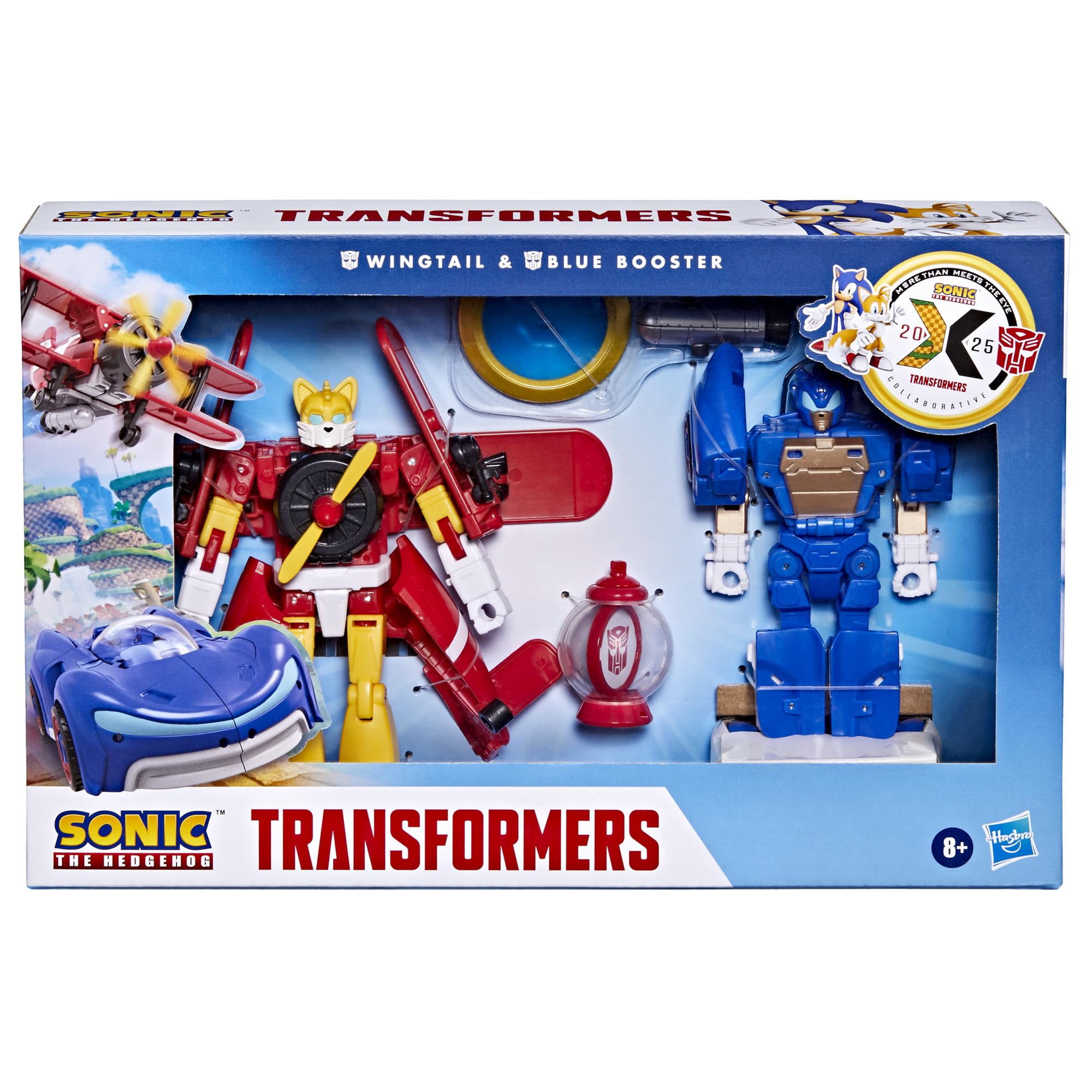 Hasbro Transformers Collaborative Sonic the Hedgehog x Wingtail and Blue Booster Action Figures