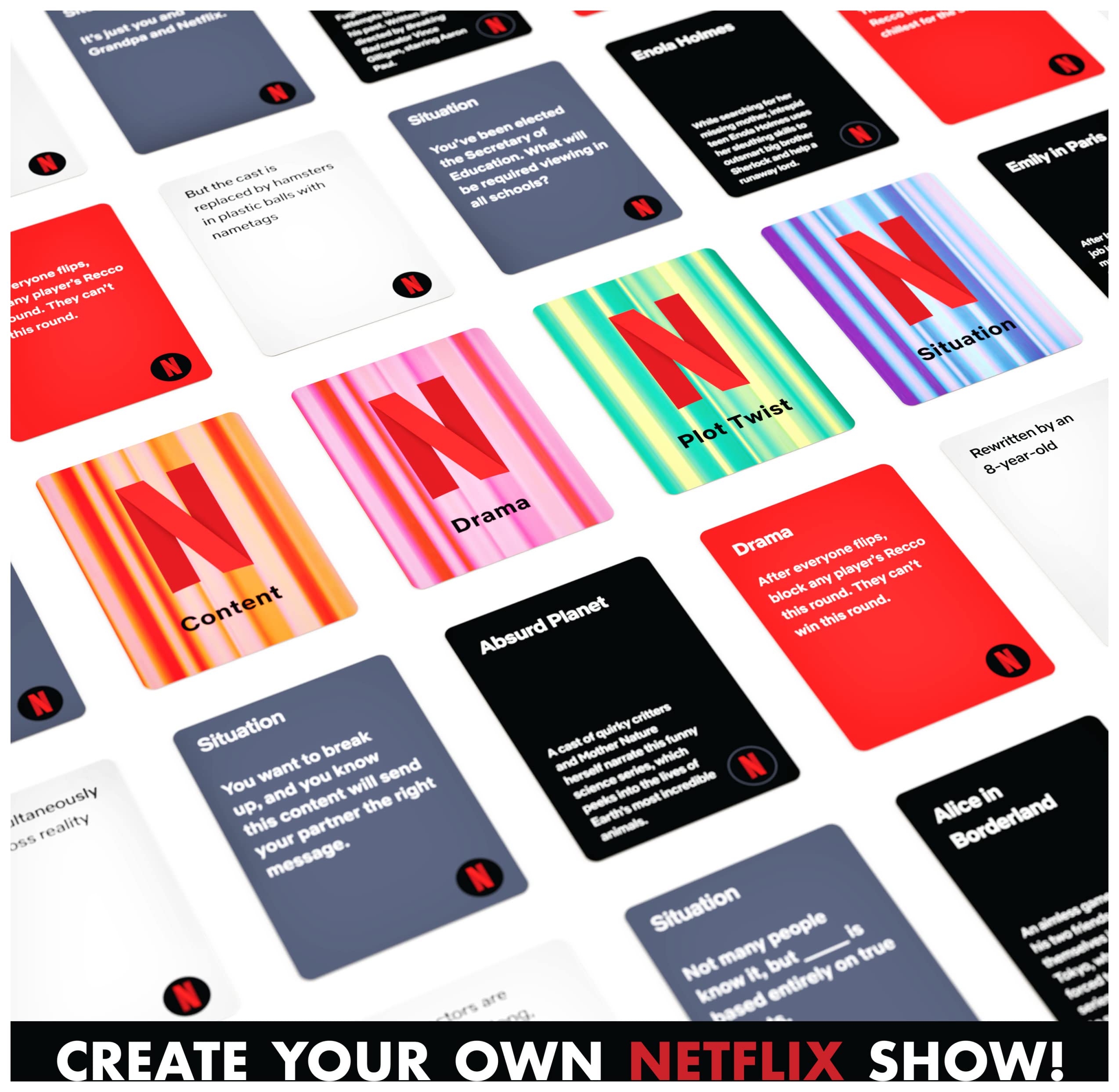 Spin Master Netflix Trending Now Card Game Board Game with Funny TV Show Cards Spin Master