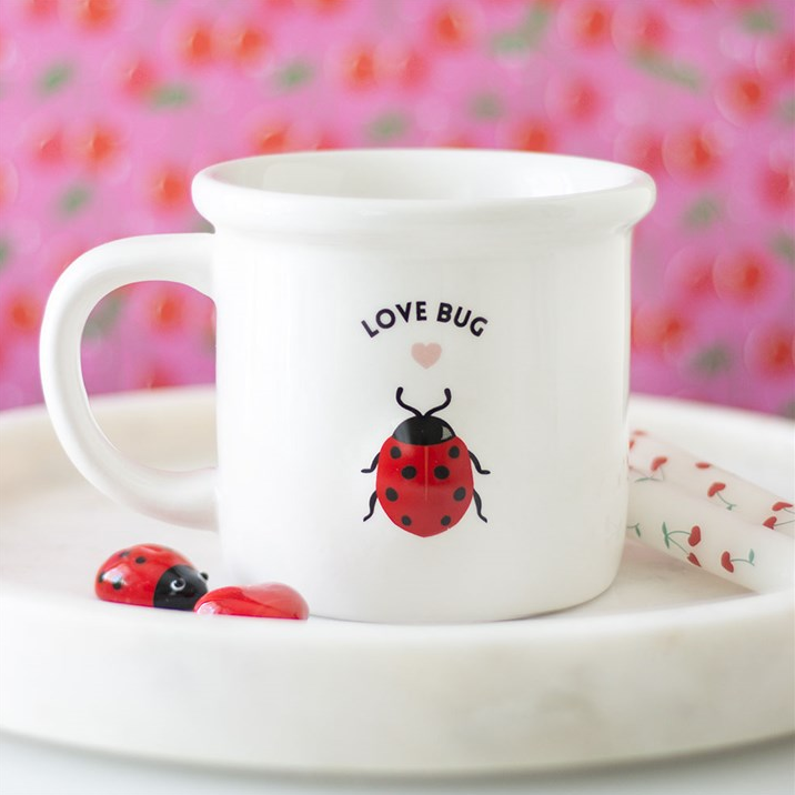 Love Bug Ceramic Mug with 3D Ladybird – 360ml