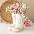 Luna Bloom Floral Ceramic Welly Boot Planter