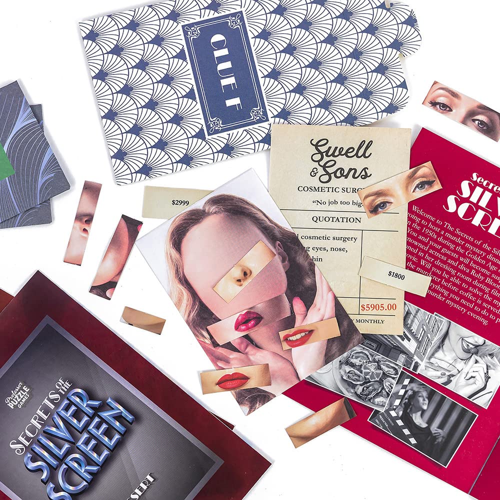 Professor Puzzle Secrets of the Silver Screen - Murder Mystery Card Game Professor PUZZLE