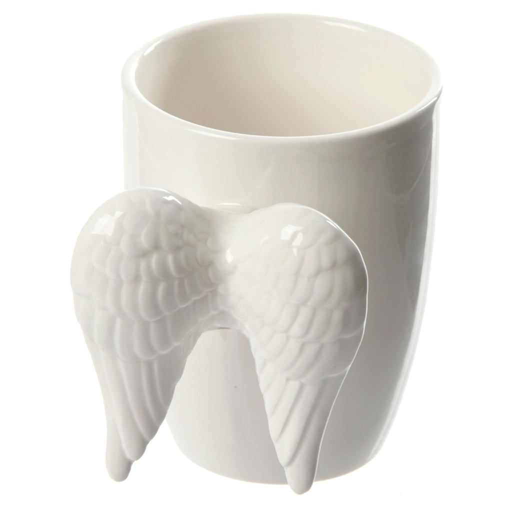 Puckator White Angel Wings Ceramic Shaped Handle Mug Puckator