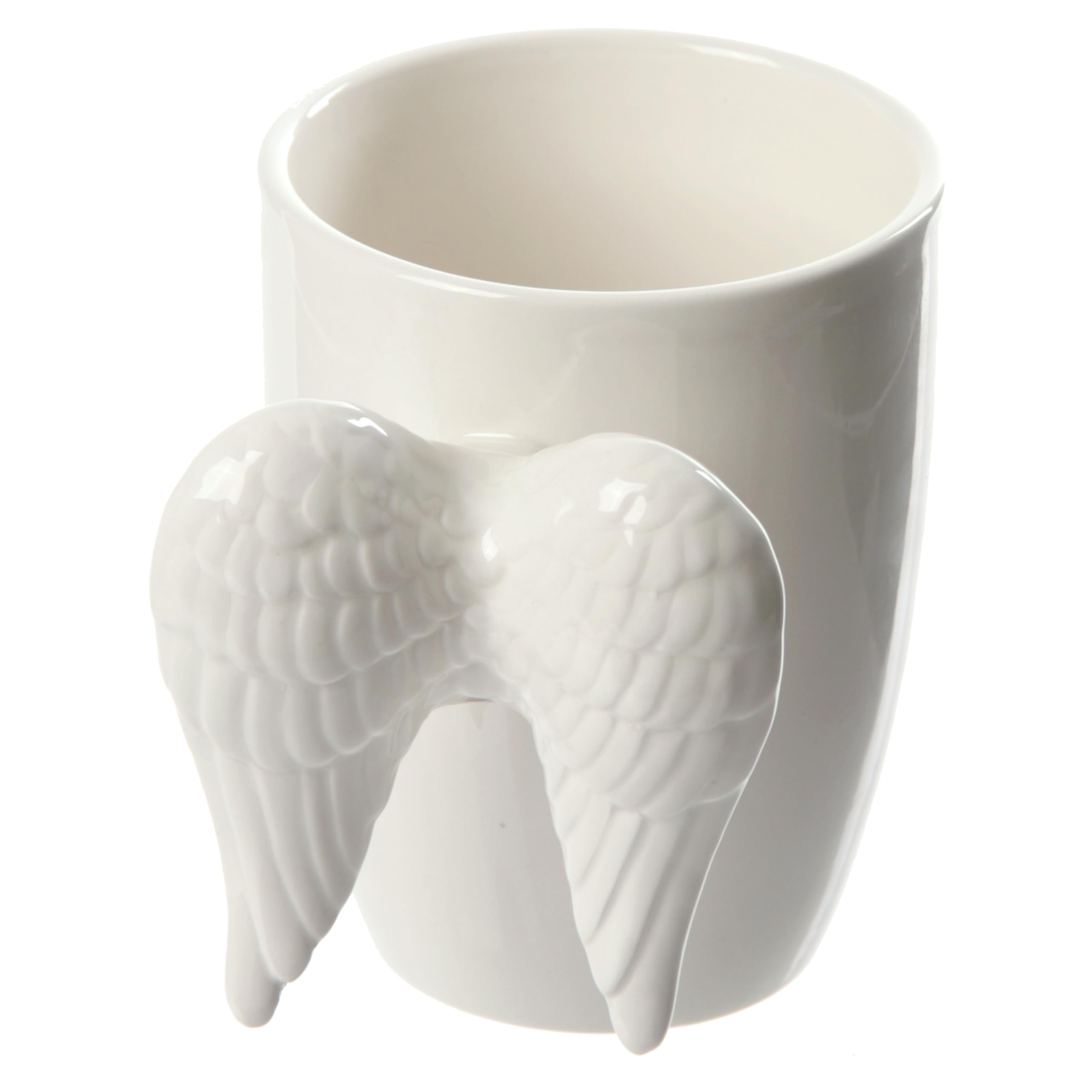 Puckator White Angel Wings Ceramic Shaped Handle Mug Puckator