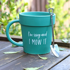 I'm Sexy and I Mow It Plant Pot Mug and Shovel Spoon – 400ml