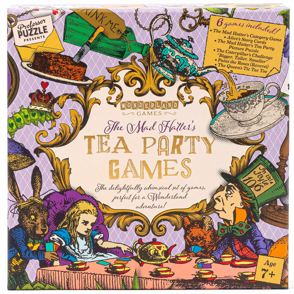 Professor Puzzle Mad Hatter's Tea Party Games Set Professor PUZZLE