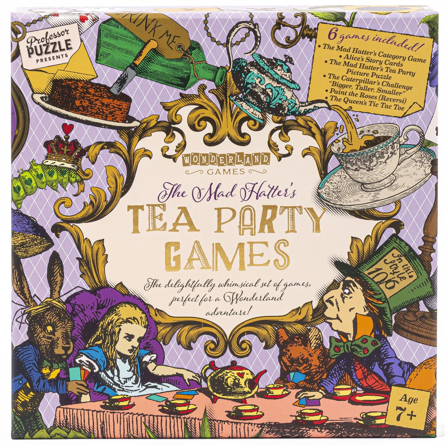Professor Puzzle Mad Hatter's Tea Party Games Set Professor PUZZLE