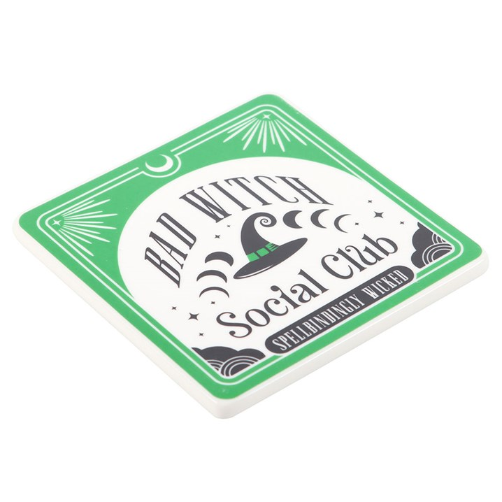 Bad Witch Social Club Mug and Coaster Set