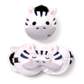 Relaxeazzz Adoramals Bali the Zebra Round Plush Travel Pillow & Eye Mask Relaxeazzz