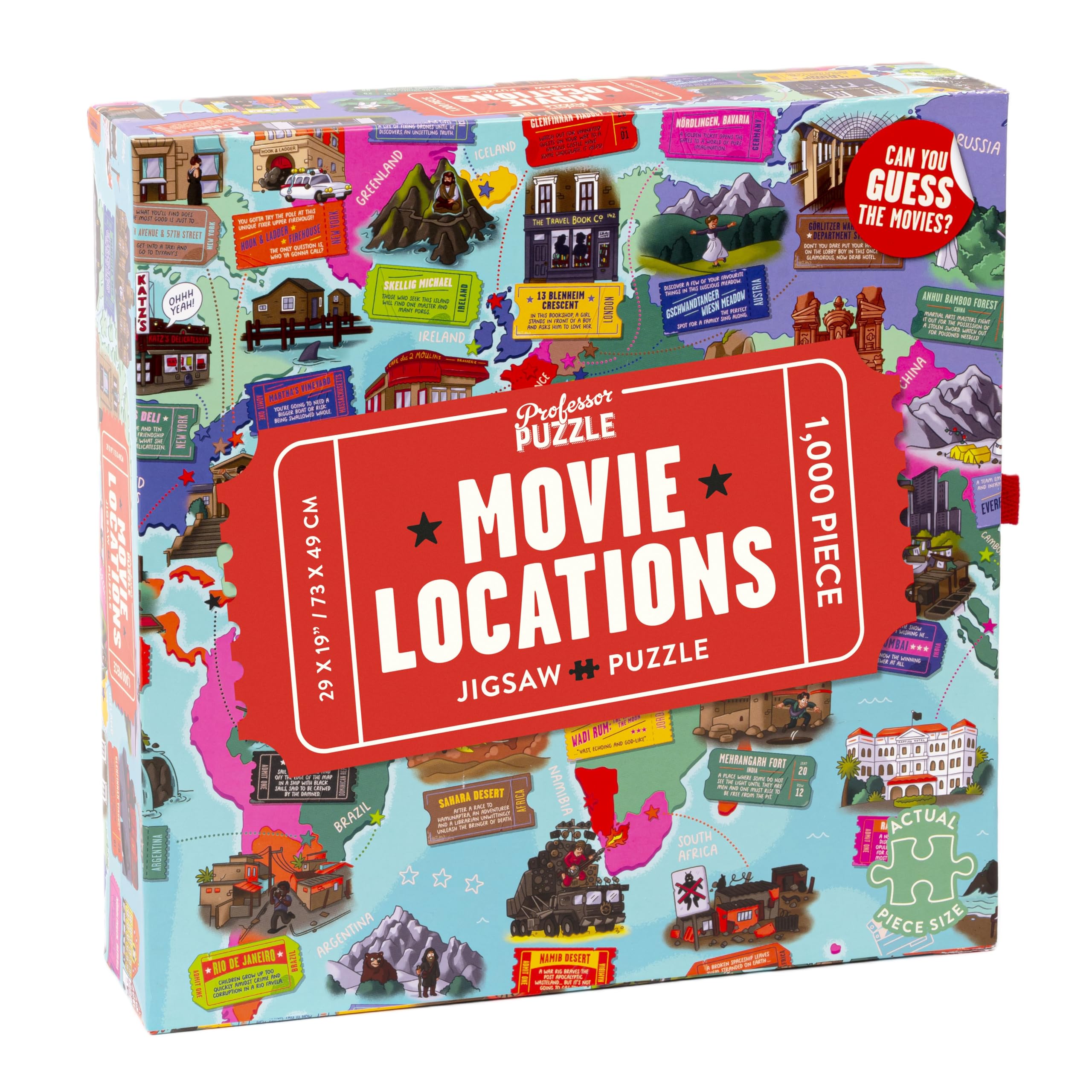 Professor Puzzle Movie Locations 1000 Piece Film Trivia Puzzle Game Professor PUZZLE