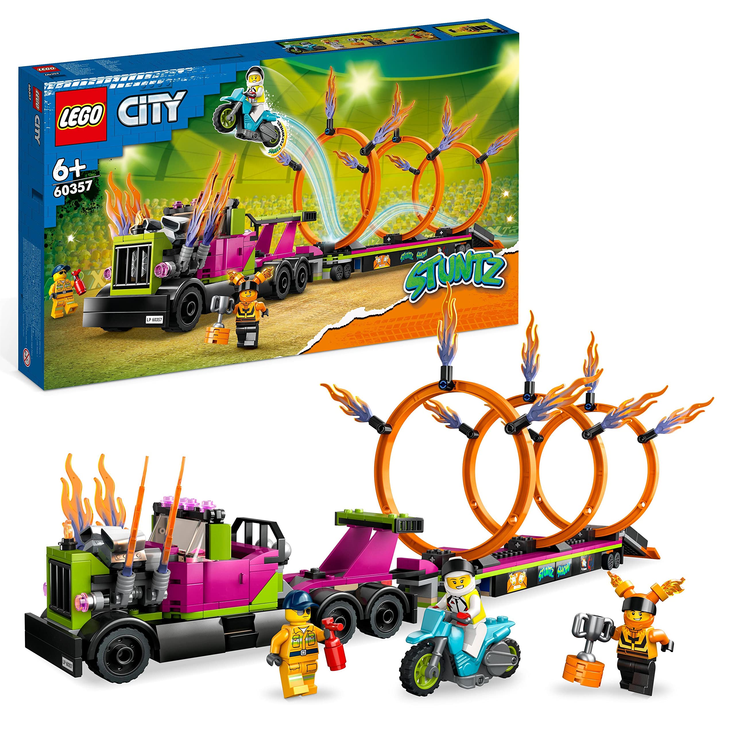 LEGO City Stuntz Stunt Truck & Ring of Fire Challenge 60357