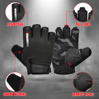 RDX T2 Half-Finger Weight Lifting Gloves – Blue & Pink
