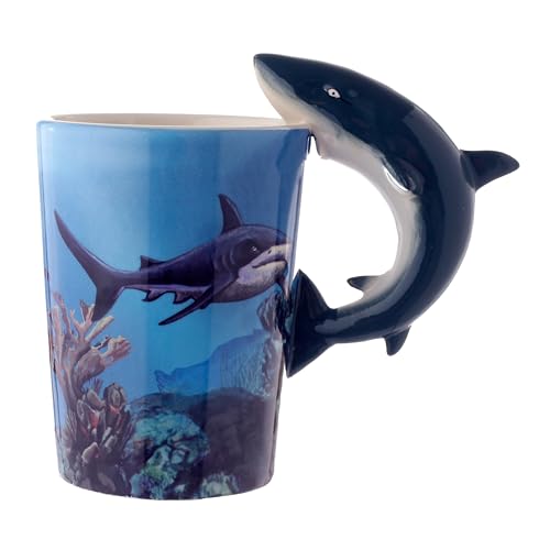 Puckator Lisa Parker Shark Ceramic Shaped Handle Mug Puckator