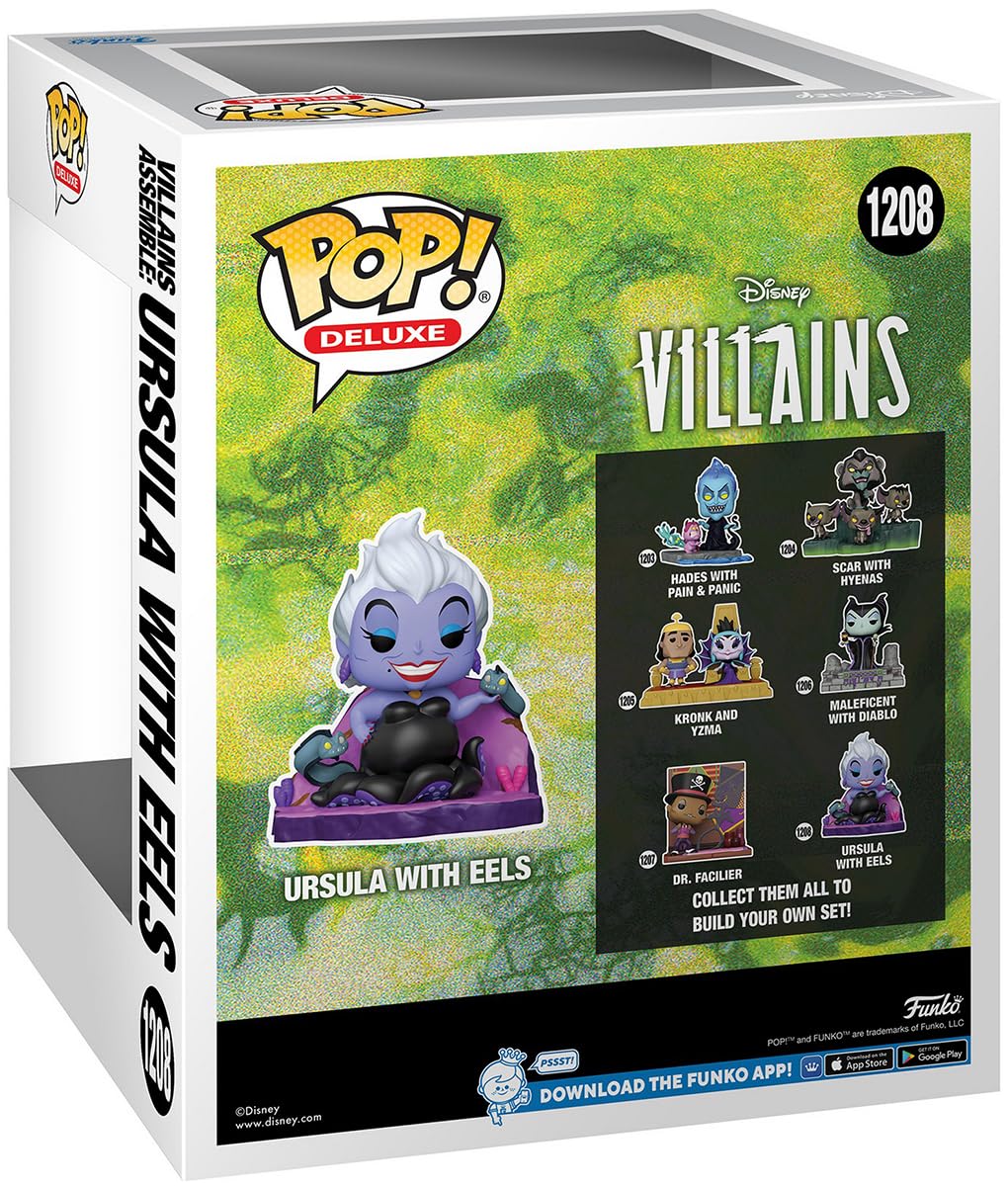 Funko Pop! The Little Mermaid- Ursula with Eels (Pop! Deluxe) #1208 White Wabbit Retail