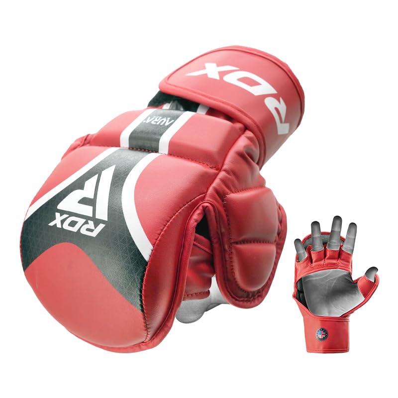 RDX Grappling Gloves MMA Shooter T17 Red/Blue S/M/XL RDX