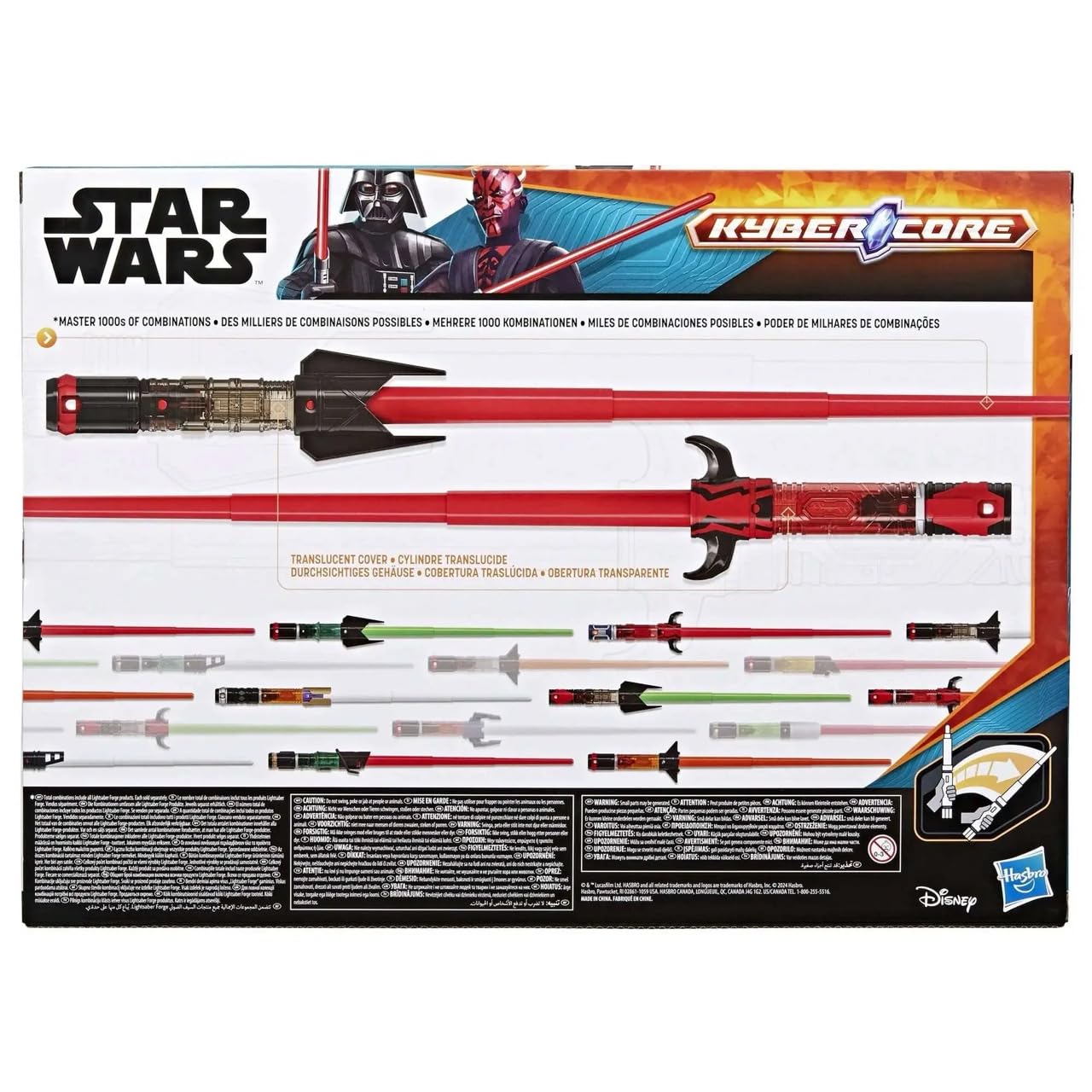 Star Wars Lightsaber Forge Kyber Core Darth Vader & Darth Maul Lightsaber 2-Pack Dark Side Villains Hasbro