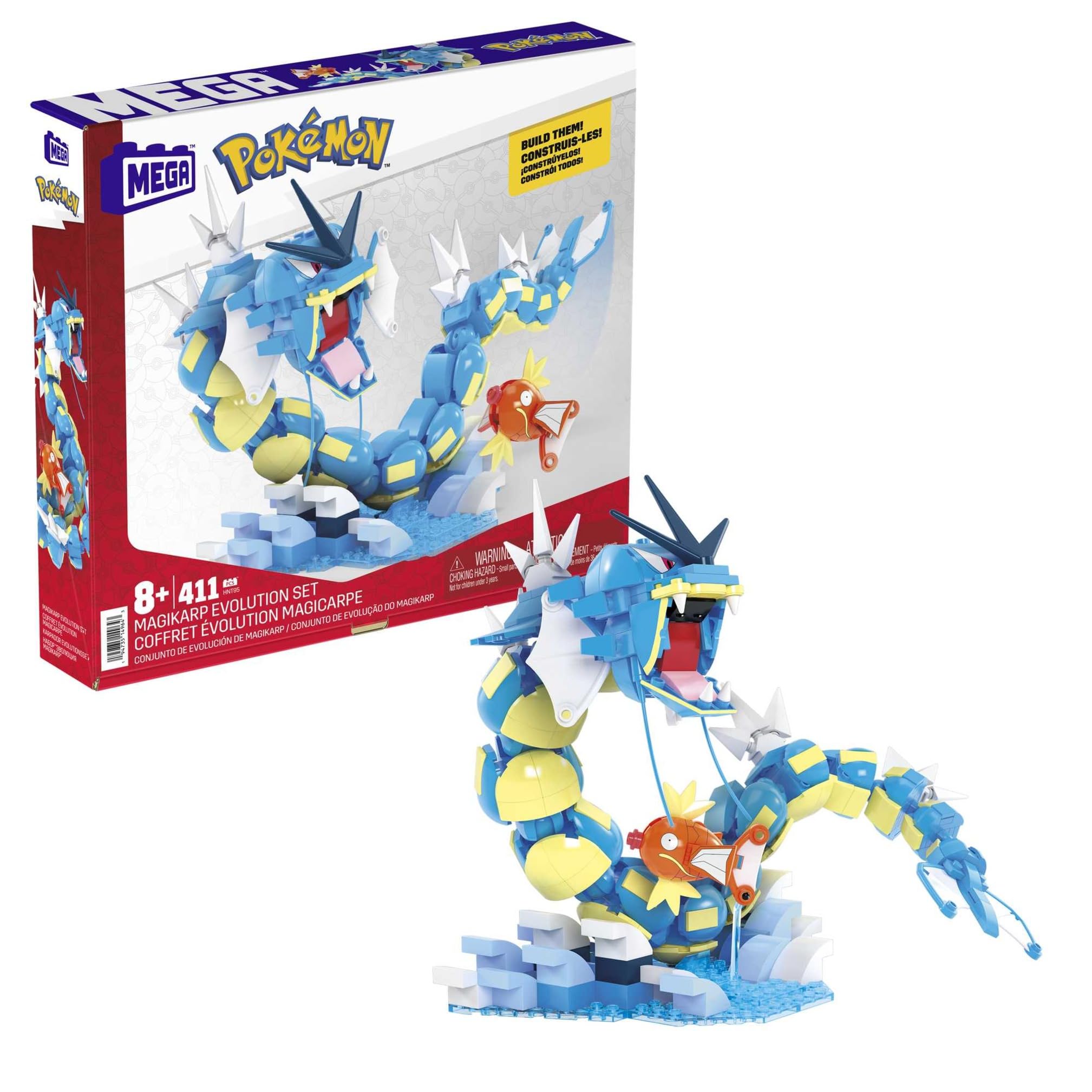 Mega Pokemon Magikarp Evolution Building Set Mega Brands