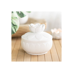 White Lotus Flower Trinket Box