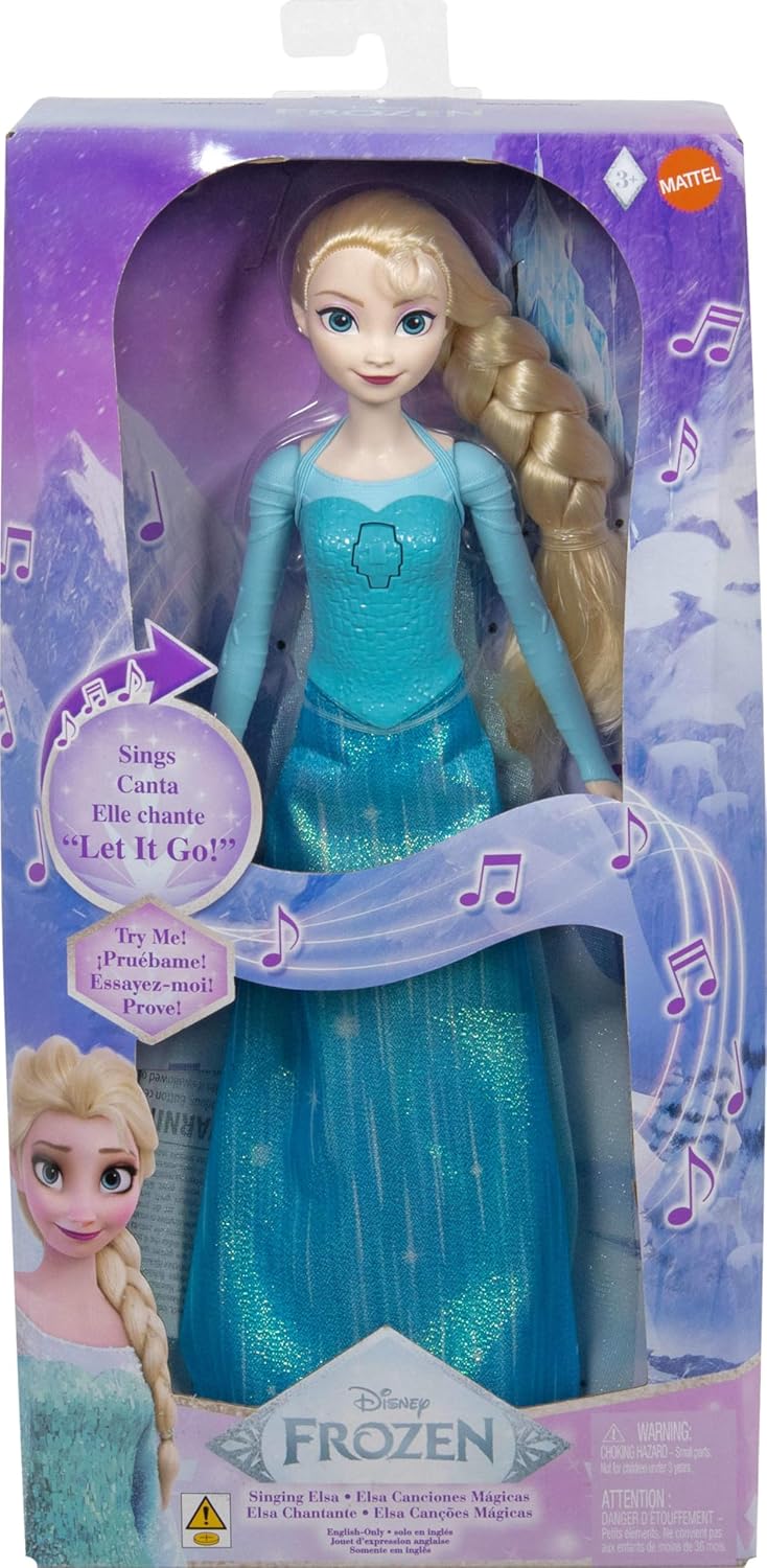 Mattel Disney Frozen Singing Elsa Doll in Signature Clothing, Sings “Let It Go Disney