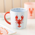 You Are My Lobster Blue & White Striped Mug