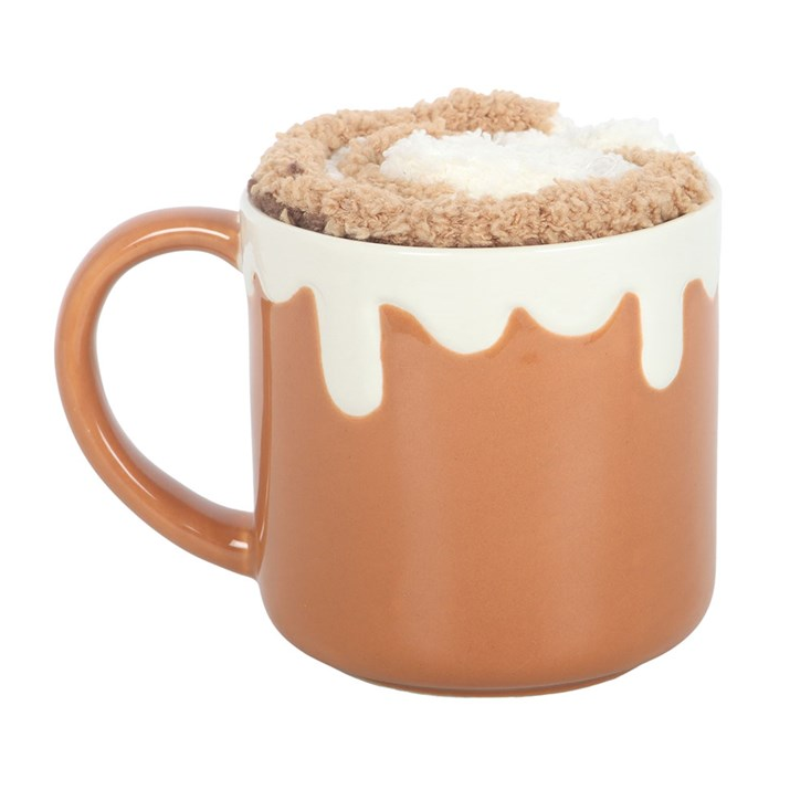 Cinnamon Roll Mug and Socks Set