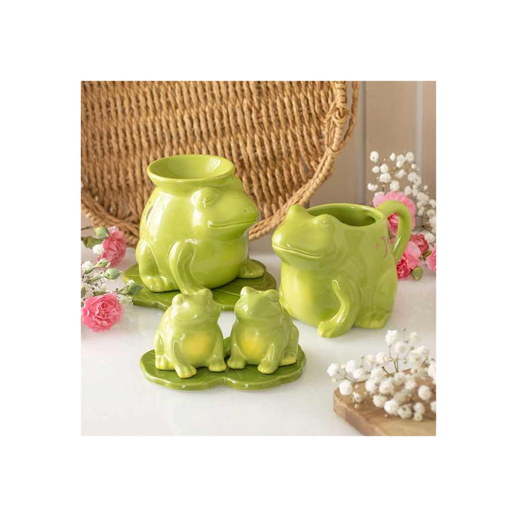 Luna Frog Shaped Mug and Lily Pad Saucer