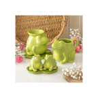 Luna Frog Shaped Mug and Lily Pad Saucer