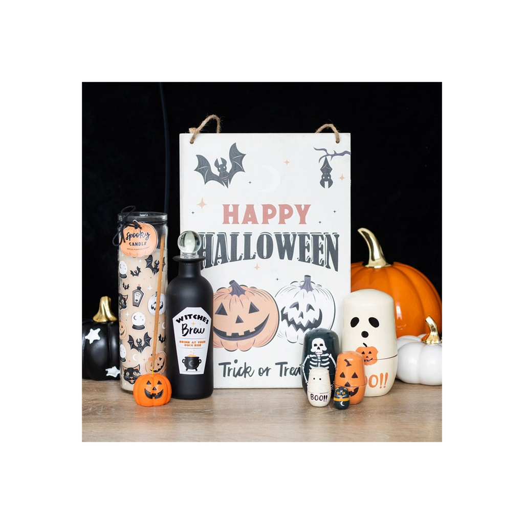 Decorative Witches Brew Glass Potion Bottle