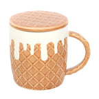 Waffle Mug with Lid and Coaster – 550ml