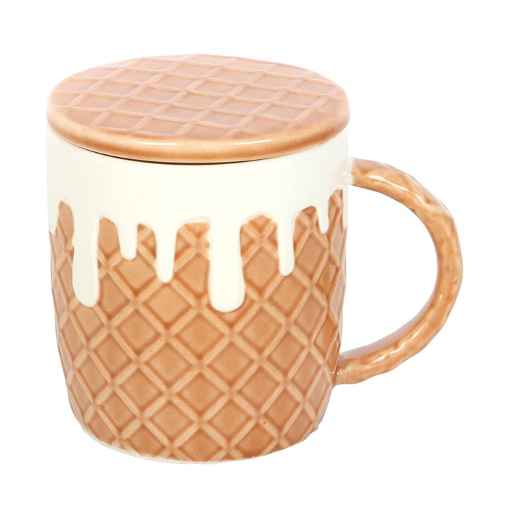 Waffle Mug with Lid and Coaster – 550ml