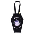 Kawaii Cauldron Club Coffin Shaped Tote Bag with Enamel Pin Badge