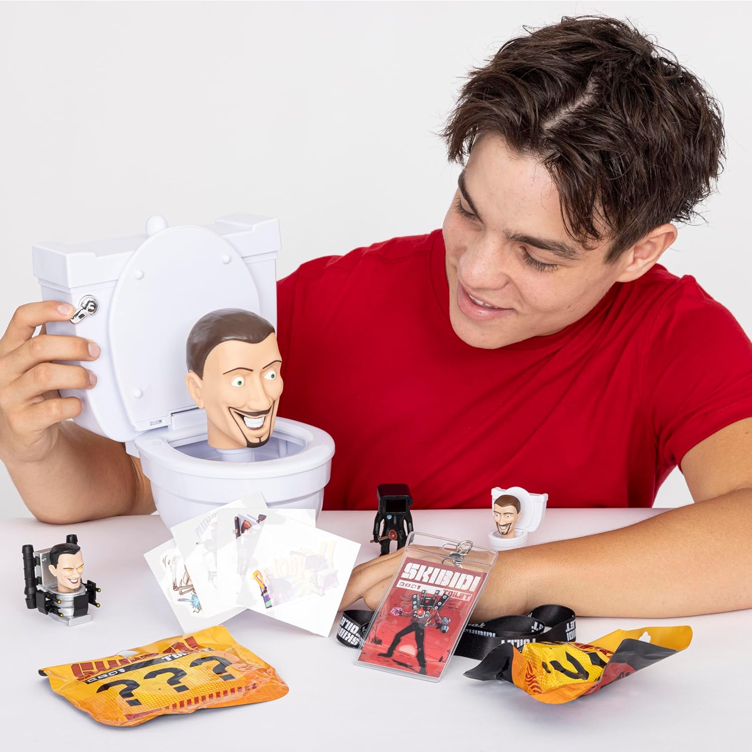 Bonkers Toys Skibidi Toilet Mystery Toilet with Surprise Toys to Discover inside