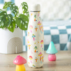 Funky Fungi Mushroom Print Metal Water Bottle Something Different