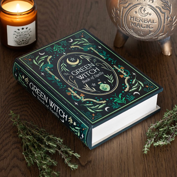 Green Witch Book-Shaped Storage Box