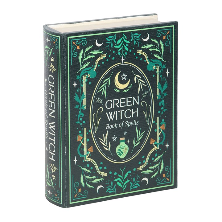 Green Witch Book-Shaped Storage Box
