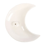White Ceramic Crescent Moon Incense Stick Holder