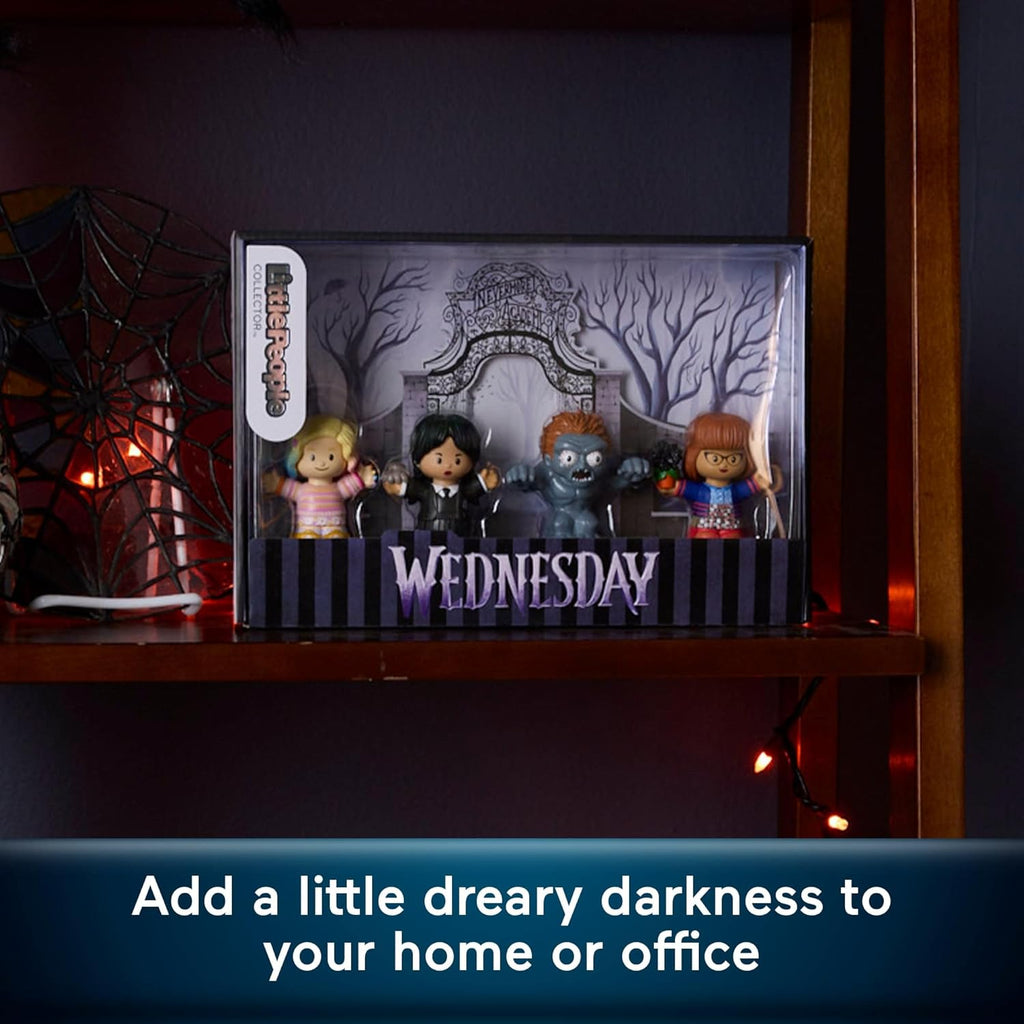 Little People Collector Wednesday TV Series Special Edition Set for Adults & Fans, 4 Figures in a Display Package