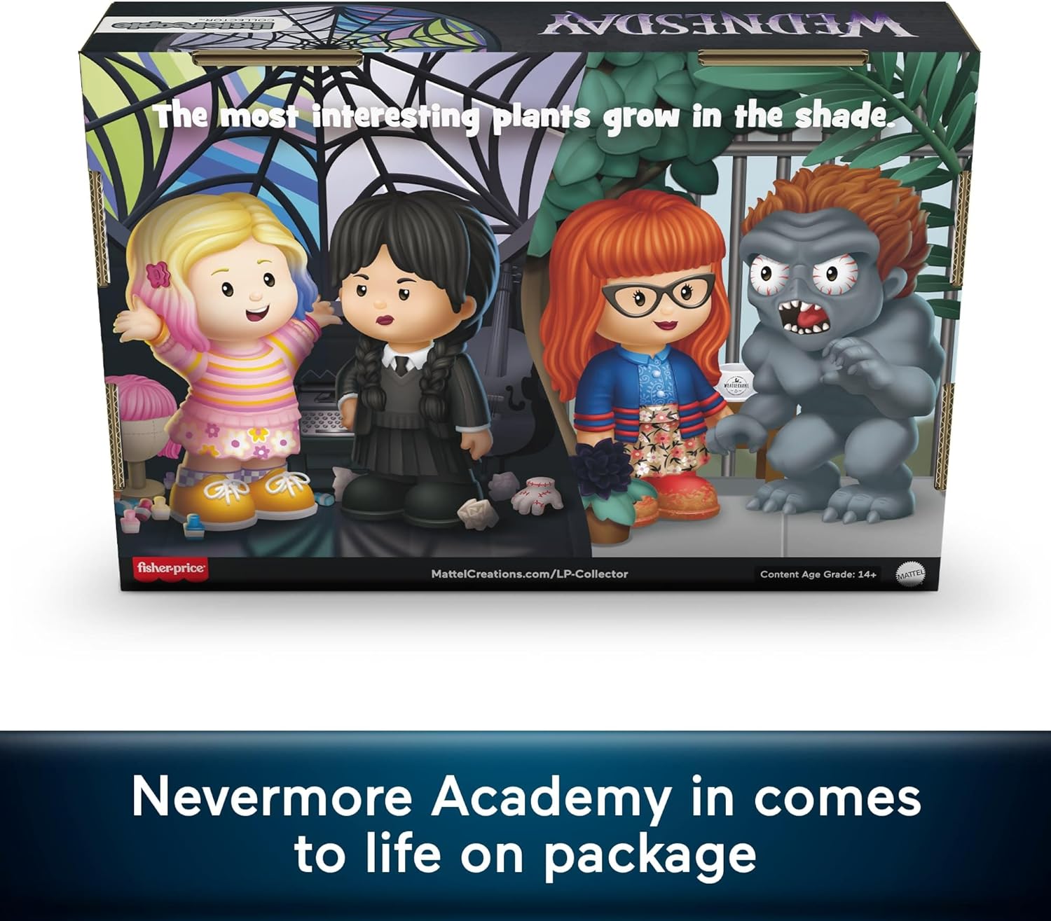 Little People Collector Wednesday TV Series Special Edition Set for Adults & Fans, 4 Figures in a Display Package