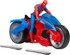 Spider-Man Marvel Web Blast Cycle Toy Set with 10-cm Action Figure and 2 Web Projectiles