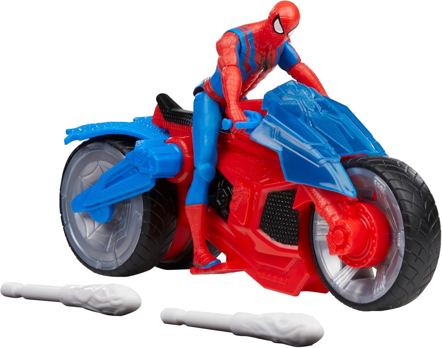 Spider-Man Marvel Web Blast Cycle Toy Set with 10-cm Action Figure and 2 Web Projectiles