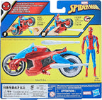 Spider-Man Marvel Web Blast Cycle Toy Set with 10-cm Action Figure and 2 Web Projectiles