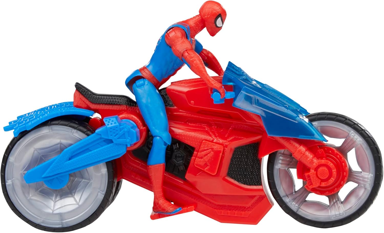 Spider-Man Marvel Web Blast Cycle Toy Set with 10-cm Action Figure and 2 Web Projectiles